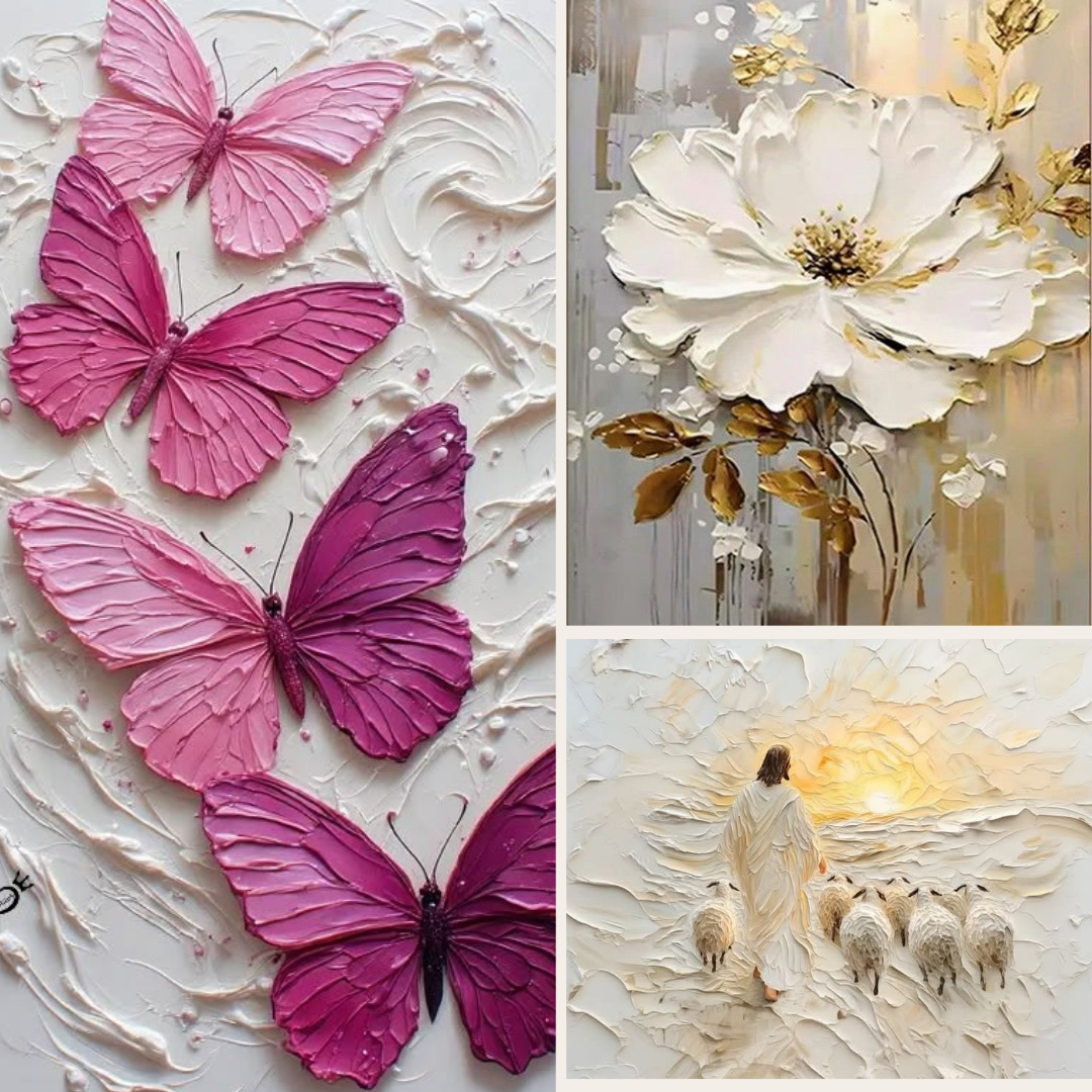 Ejemplos de pintura en relieve con acabado profesional y elegante