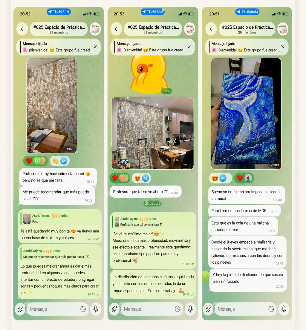Print real del grupo privado de la comunidad